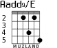 Aadd9/E para guitarra - versión 4