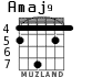 Amaj9 para guitarra - versión 5
