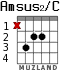 Amsus2/C para guitarra