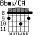 Bbm6/C# para guitarra - versión 5