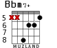 Bbm7+ para guitarra - versión 3