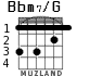 Bbm7/G para guitarra - versión 1