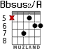Bbsus2/A para guitarra - versión 4