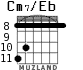 Cm7/Eb para guitarra - versión 4