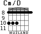 Cm/D para guitarra - versión 4