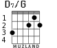 D7/G para guitarra