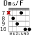 Dm6/F para guitarra - versión 6