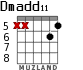 Dmadd11 para guitarra - versión 1
