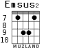 Emsus2 para guitarra - versión 4