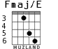 Fmaj/E para guitarra - versión 4