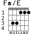 Fm/E para guitarra - versión 1