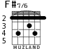 F#7/6 para guitarra