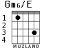 Gm6/E para guitarra - versión 4