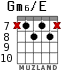 Gm6/E para guitarra - versión 8