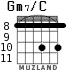 Gm7/C para guitarra - versión 4