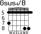 Gsus4/B para guitarra - versión 3
