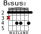 B6sus2 para guitarra - versión 1